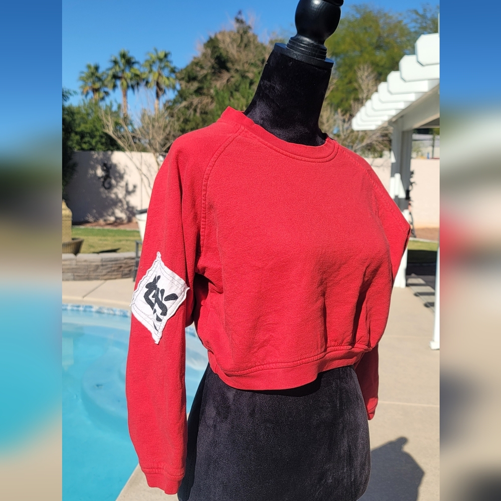 Vintage OTOMIX Red Cropped Sweatshirt